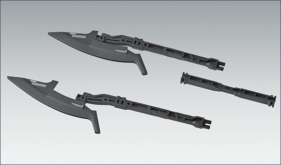 从战斧替换成光束薙刀，装上护盾！替换武装配件，乐趣无穷