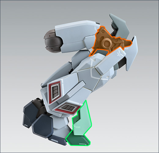 充满机械质感的设计，确保了大可动范围