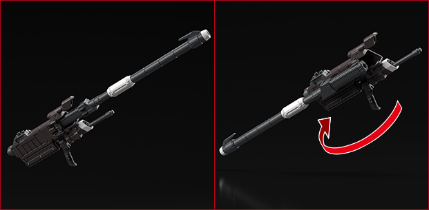 300mm滑膛炮的折叠机构